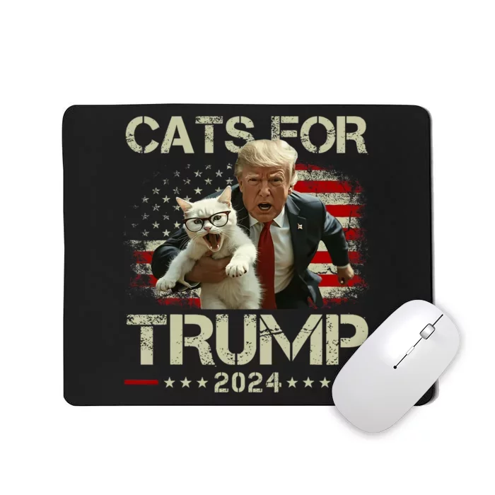 Cats For Trump 2024 Funny Vote For Trump Cats 2024 Mousepad