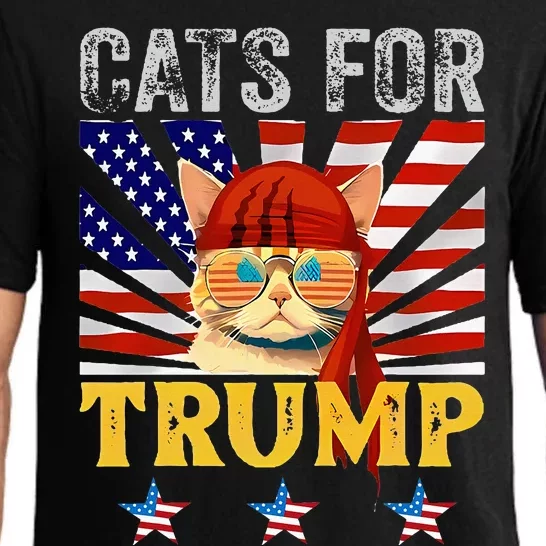 Cats For Trump 2024 Funny For Vance Trump 2024 Pajama Set