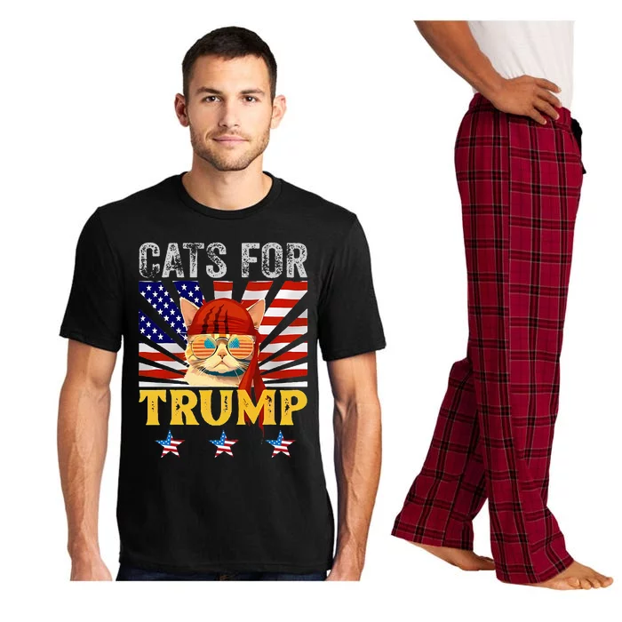 Cats For Trump 2024 Funny For Vance Trump 2024 Pajama Set