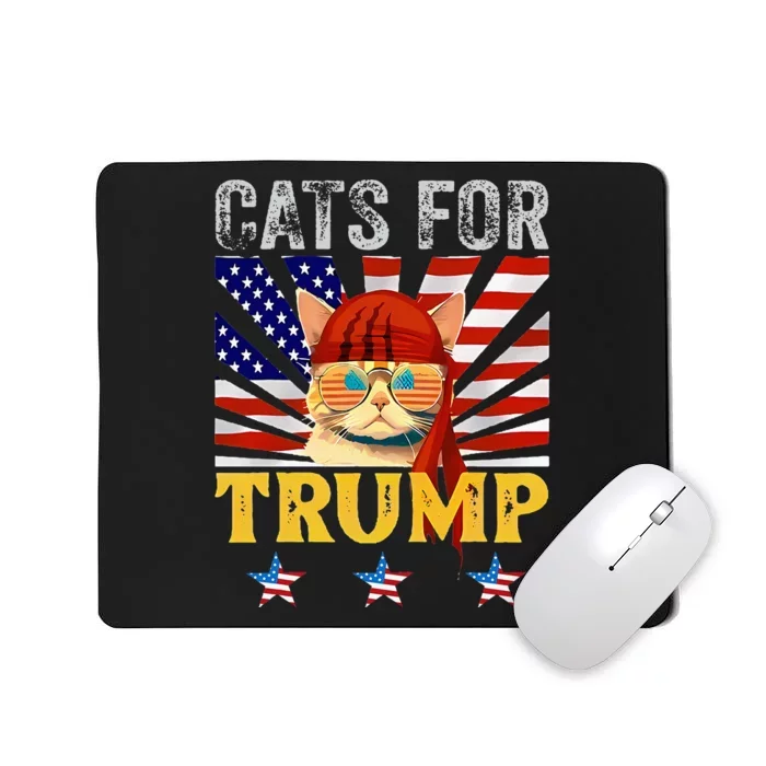 Cats For Trump 2024 Funny For Vance Trump 2024 Mousepad