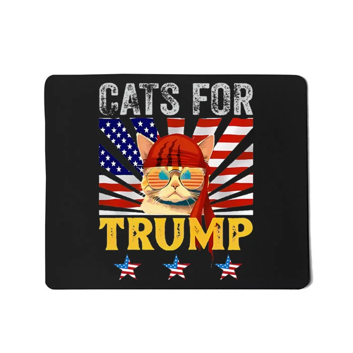 Cats For Trump 2024 Funny For Vance Trump 2024 Mousepad