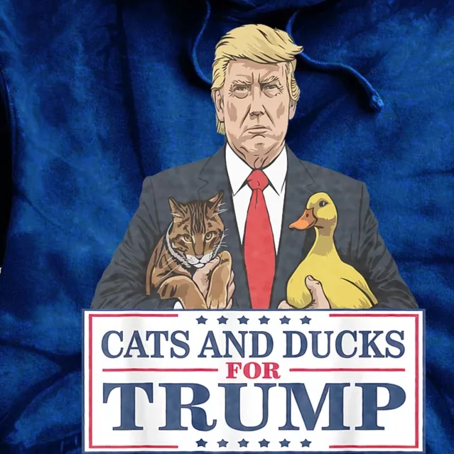 Cats For Trump Cats And Ducks For Trump 2024 Trump Vance 2024 President Tie Dye Hoodie