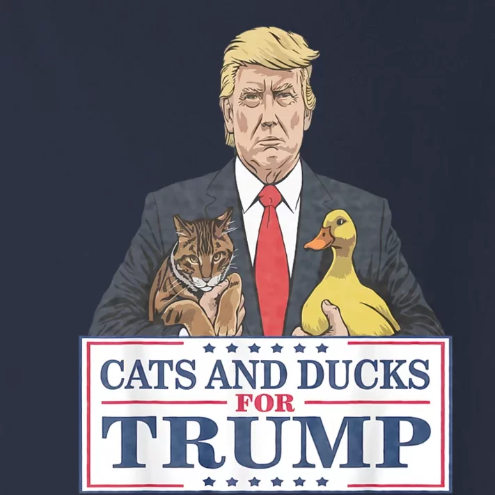 Cats For Trump Cats And Ducks For Trump 2024 Trump Vance 2024 President Toddler Long Sleeve Shirt