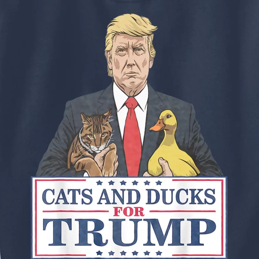 Cats For Trump Cats And Ducks For Trump 2024 Trump Vance 2024 President Kids Sweatshirt