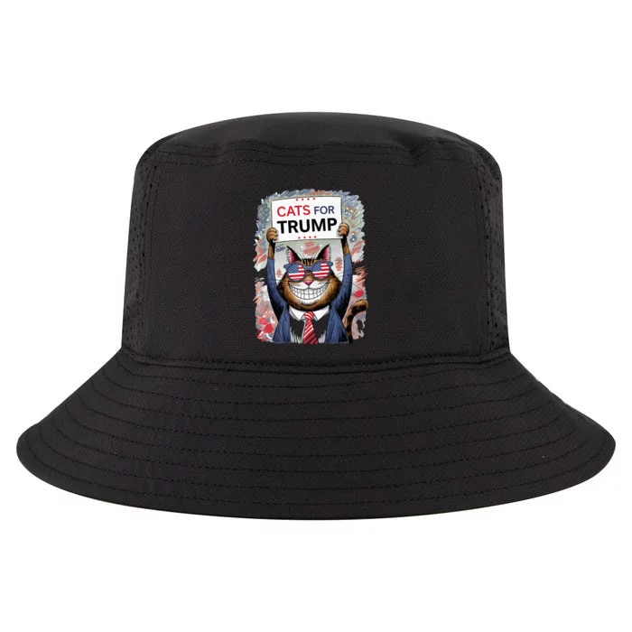 Cats For Trump 2024 Kittens And Ducks For Trump Vance 2024 Premium Cool Comfort Performance Bucket Hat