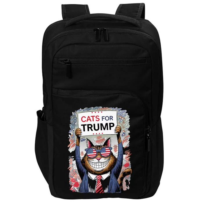 Cats For Trump 2024 Kittens And Ducks For Trump Vance 2024 Premium Impact Tech Backpack