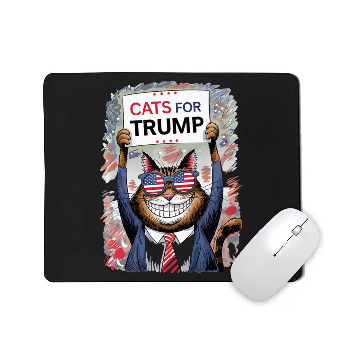 Cats For Trump 2024 Kittens And Ducks For Trump Vance 2024 Premium Mousepad