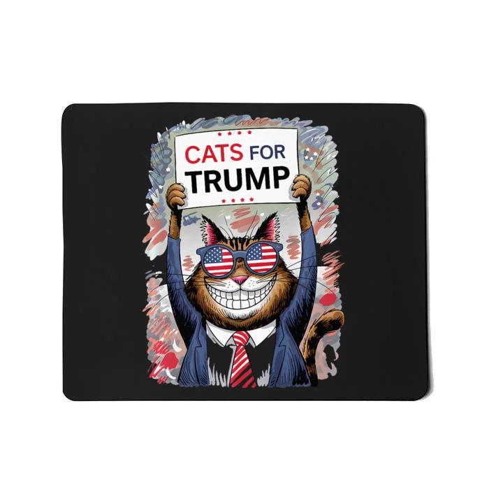 Cats For Trump 2024 Kittens And Ducks For Trump Vance 2024 Premium Mousepad