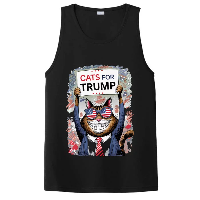 Cats For Trump 2024 Kittens And Ducks For Trump Vance 2024 Premium Performance Tank