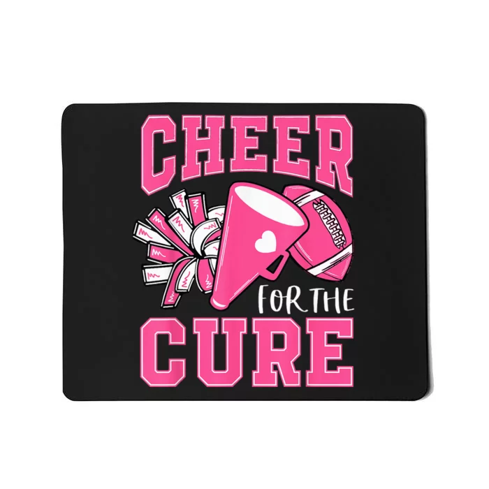 Cheer For The Cure Breast Cancer Awareness Cheerleader Funny Mousepad