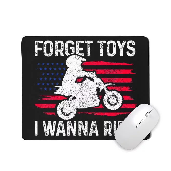 CKids Forget Toys I Wanna Ride Motocross Dirt Bike MX Racing Mousepad