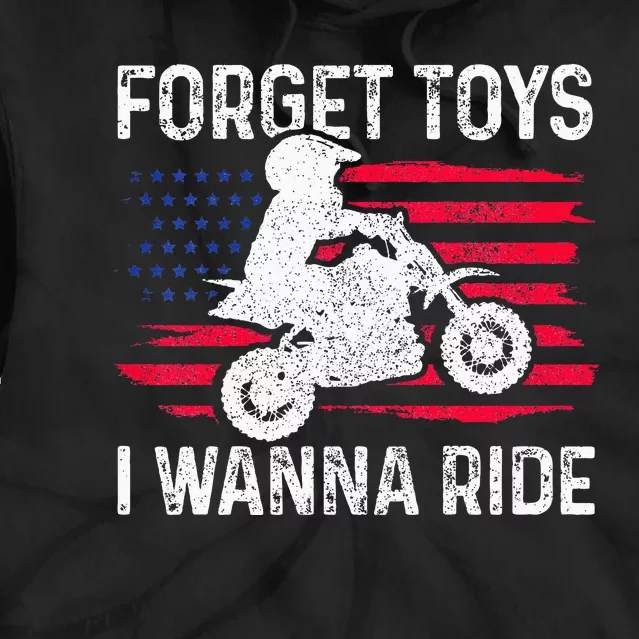 CKids Forget Toys I Wanna Ride Motocross Dirt Bike MX Racing Tie Dye Hoodie