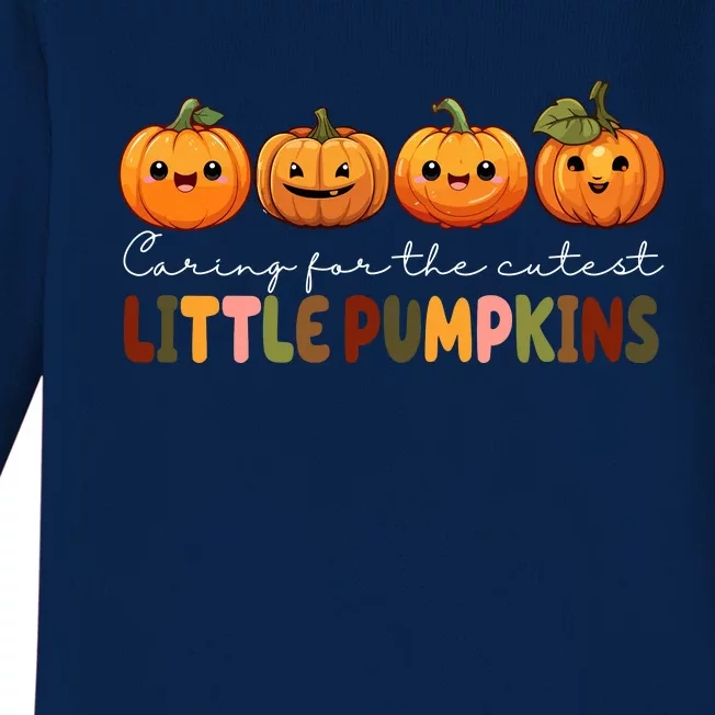 Caring For The Cutest Little Pumpkins Baby Long Sleeve Bodysuit