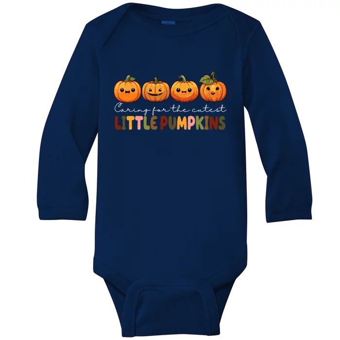 Caring For The Cutest Little Pumpkins Baby Long Sleeve Bodysuit