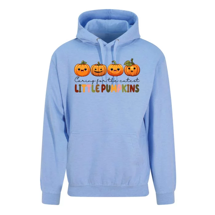 Caring For The Cutest Little Pumpkins Unisex Surf Hoodie