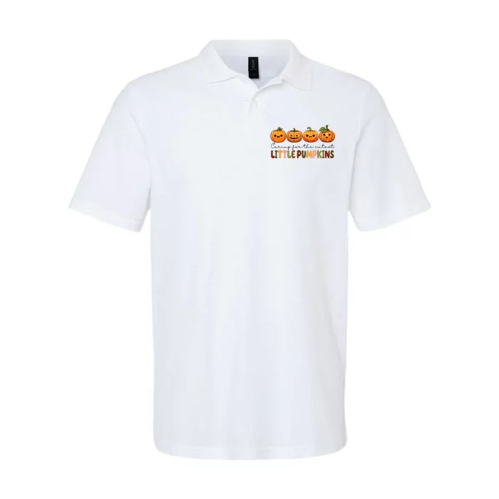 Caring For The Cutest Little Pumpkins Softstyle Adult Sport Polo