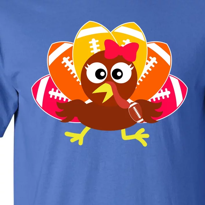 Cute Football Turkey Balls Funny Thanksgiving Gift Tall T-Shirt