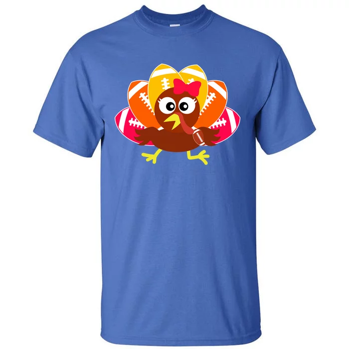 Cute Football Turkey Balls Funny Thanksgiving Gift Tall T-Shirt