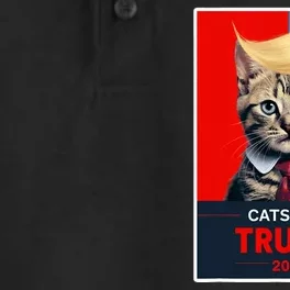 Cats For Trump 2024 Election Dry Zone Grid Performance Polo