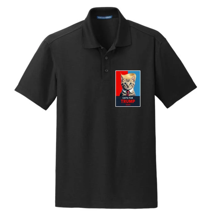 Cats For Trump 2024 Election Dry Zone Grid Performance Polo