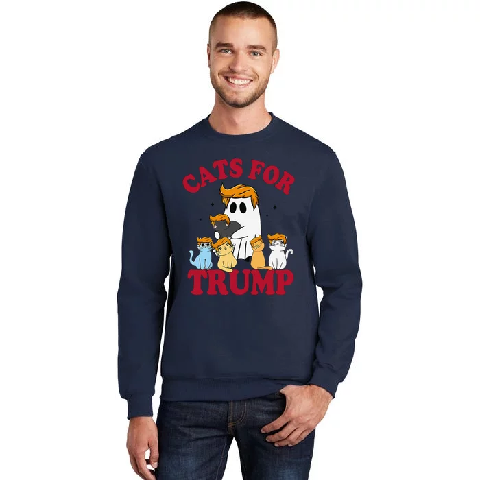 Cats For Trump 2024 Election Make Pets Safe Again Tall Sweatshirt