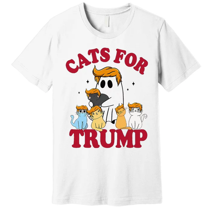 Cats For Trump 2024 Election Make Pets Safe Again Premium T-Shirt