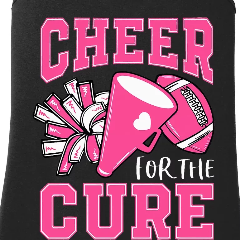 Cheer For The Cure Breast Cancer Awareness Cheerleader Ladies Essential Tank