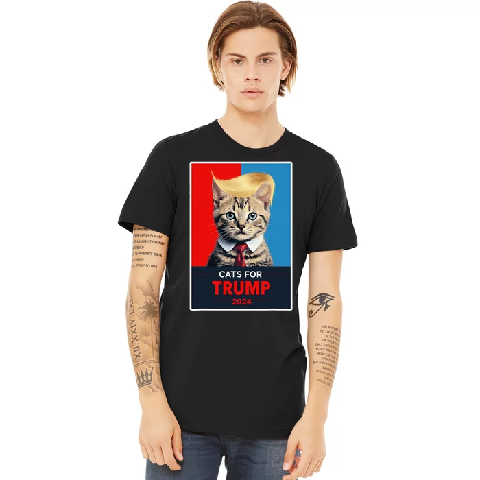 Cats For Trump 2024 Election Gift Premium T-Shirt