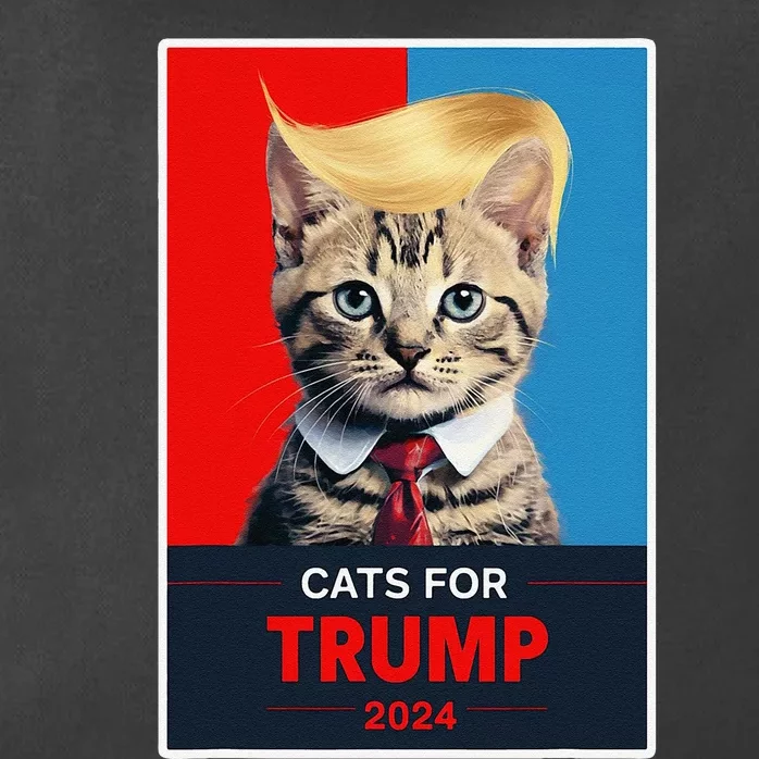 Cats For Trump 2024 Election Gift Zip Tote Bag