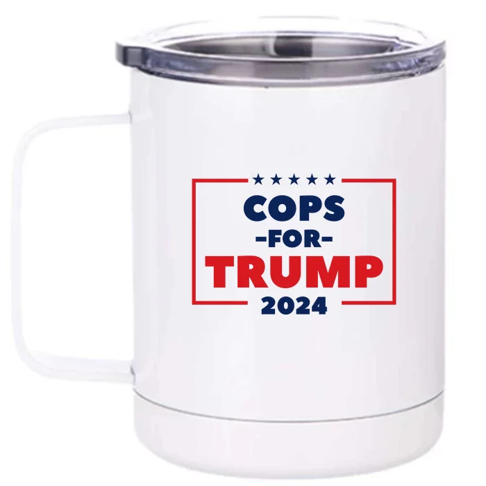 Cops For Trump 2024 Front & Back 12oz Stainless Steel Tumbler Cup