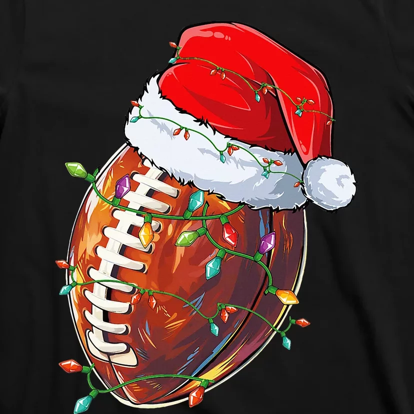 Christmas Football Team Santa Sports Design T-Shirt