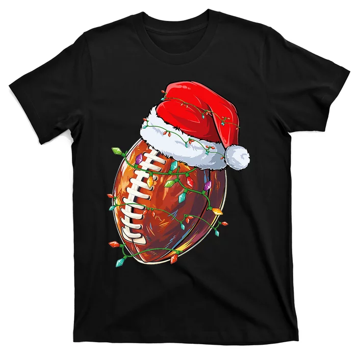 Christmas Football Team Santa Sports Design T-Shirt