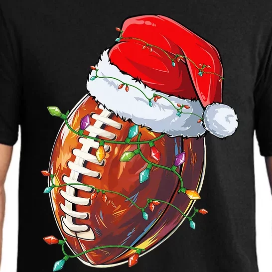 Christmas Football Team Santa Sports Design Pajama Set