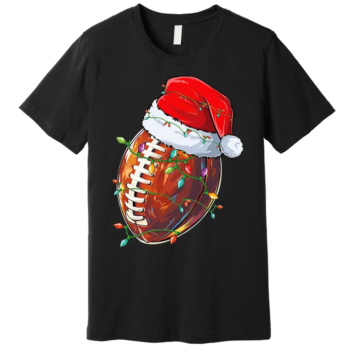 Christmas Football Team Santa Sports Design Premium T-Shirt