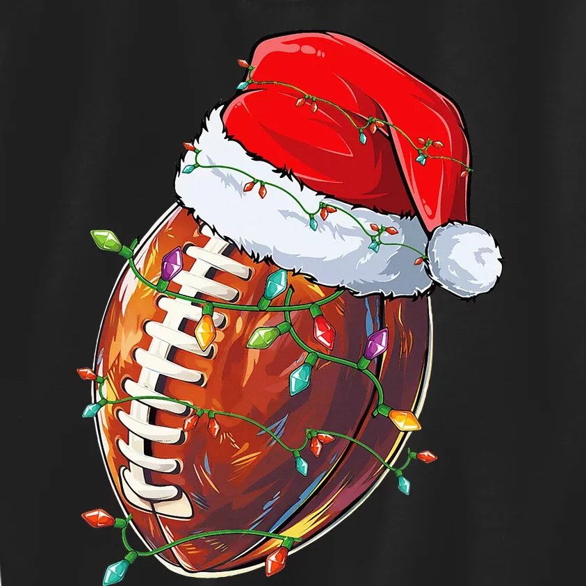 Christmas Football Team Santa Sports Design Kids Sweatshirt