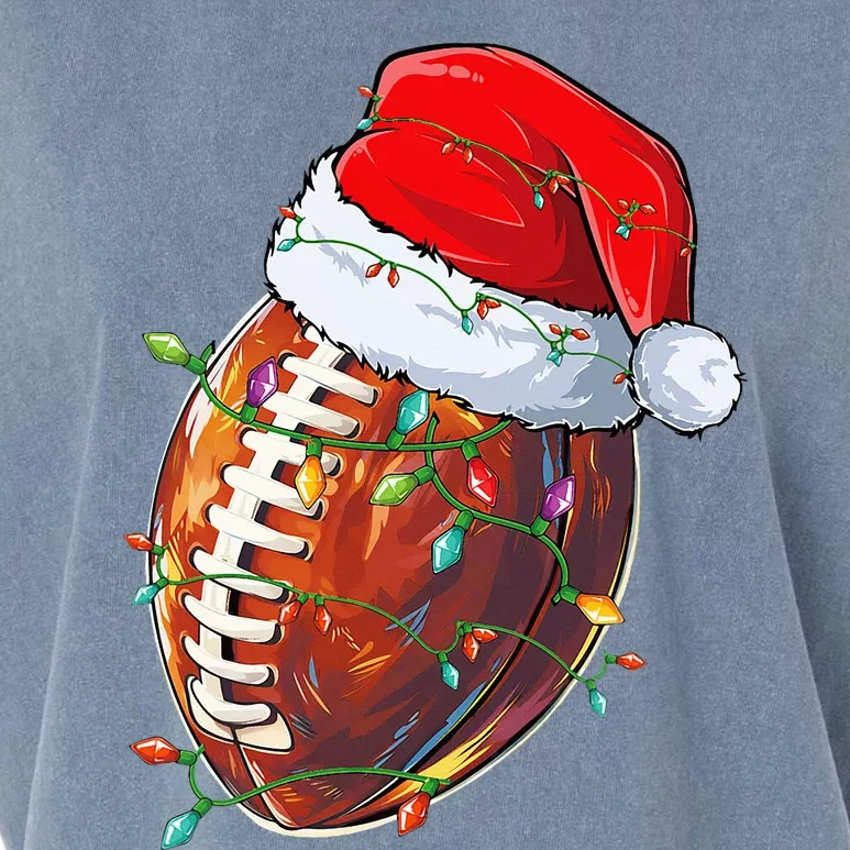 Christmas Football Team Santa Sports Design Garment-Dyed Women's Muscle Tee