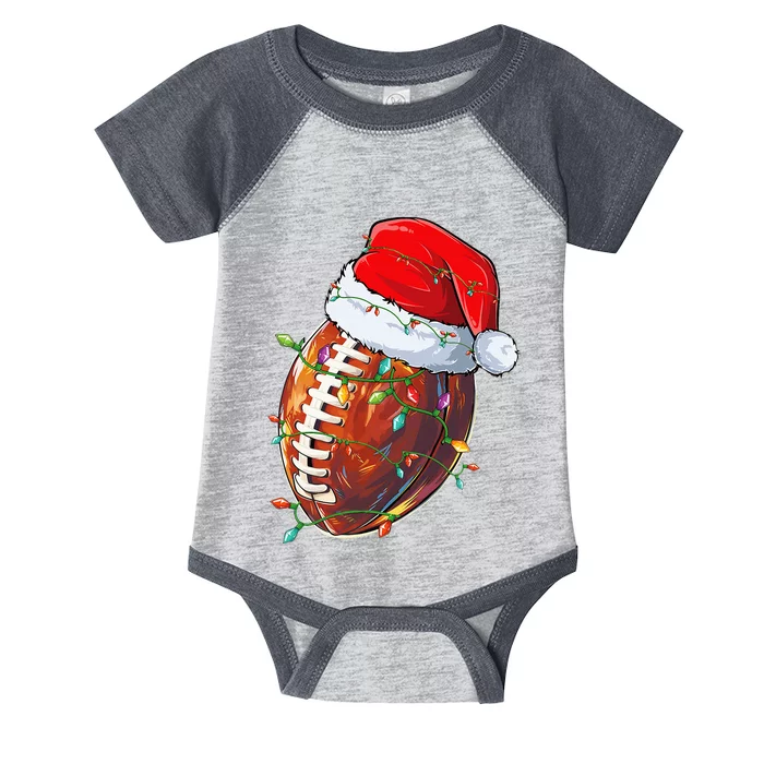 Christmas Football Team Santa Sports Design Infant Baby Jersey Bodysuit