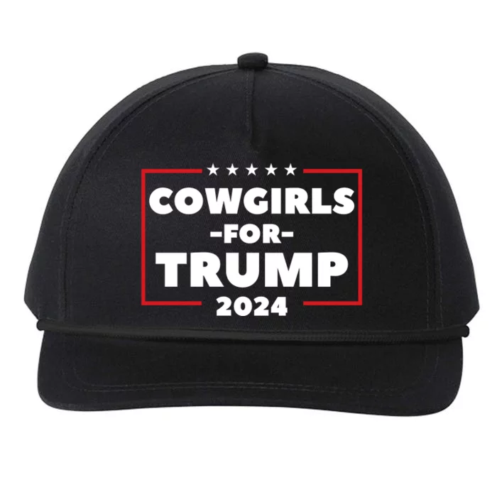 Cowgirls For Trump 2024 Snapback Five-Panel Rope Hat