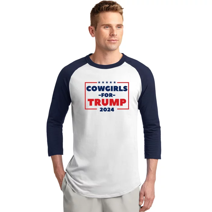 Cowgirls For Trump 2024 Baseball Sleeve Shirt