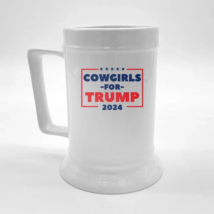 Cowgirls For Trump 2024 Front & Back Beer Stein