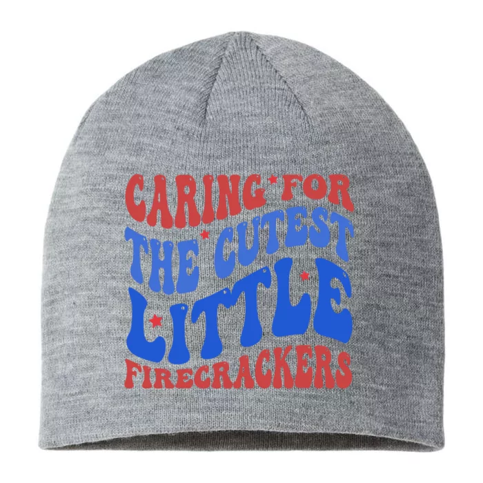 Caring For The Cutest Little Firecrackers 4th Of July 8 1/2in Sustainable Knit Beanie