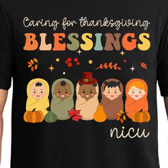 Caring For Thanksgiving Blessings Neonatal Nicu Nurse Fall Pajama Set