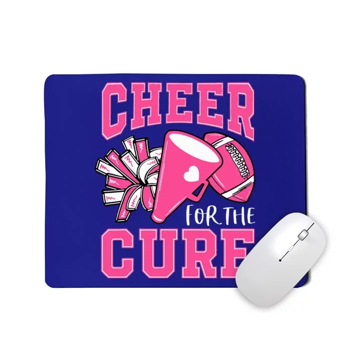 Cheer For The Cure Breast Cancer Awareness Cheerleader Funny Mousepad