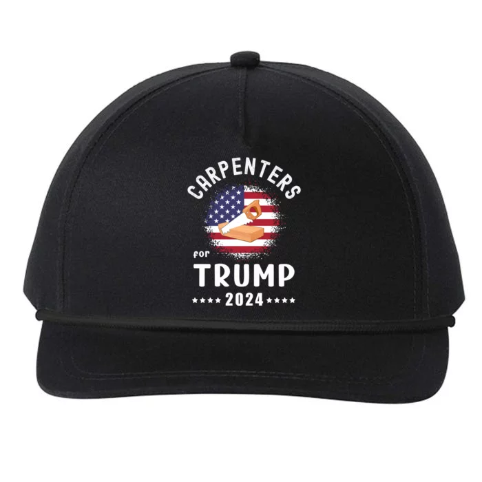 Carpenters For Trump 2024 American Flag Vote Trump Gift Snapback Five-Panel Rope Hat