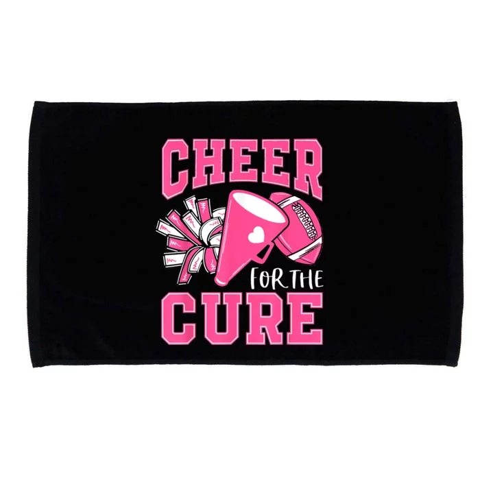 Cheer For The Cure Breast Cancer Awareness Cheerleader Funny Microfiber Hand Towel