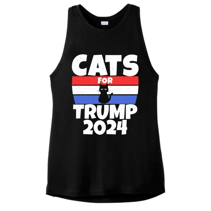 Cats For Trump 2024 Cat Owner Republican Cute Gift Ladies Tri-Blend Wicking Tank