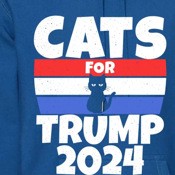 Cats For Trump 2024 Cat Owner Republican Cute Gift Premium Hoodie