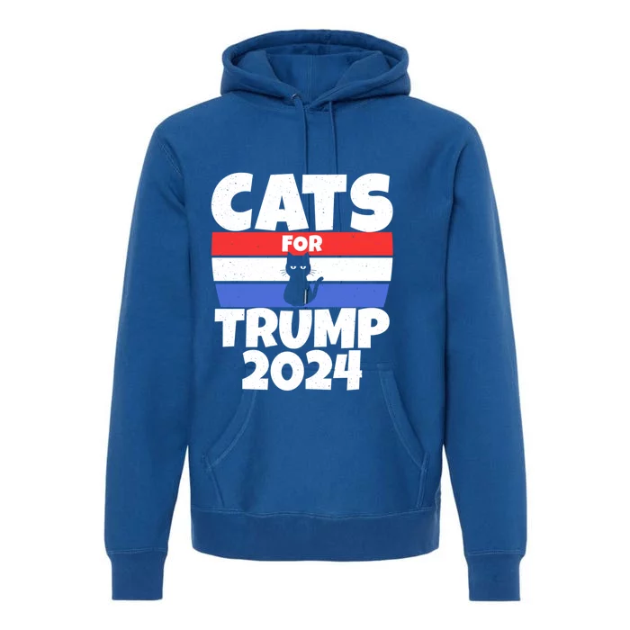 Cats For Trump 2024 Cat Owner Republican Cute Gift Premium Hoodie