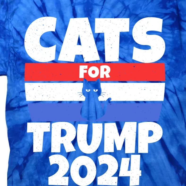 Cats For Trump 2024 Cat Owner Republican Cute Gift Tie-Dye T-Shirt