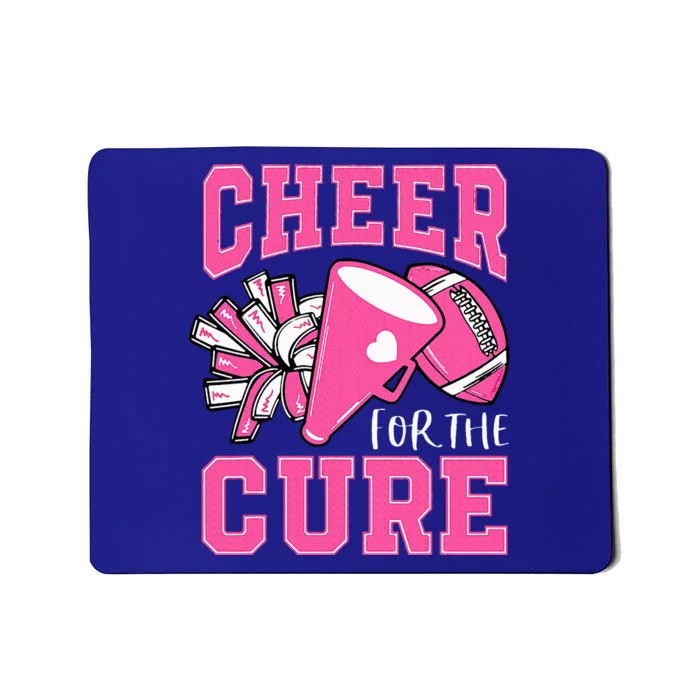 Cheer For The Cure Breast Cancer Awareness Cheerleader Funny Mousepad